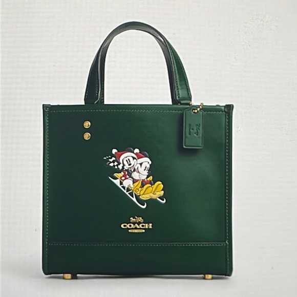 🛷 DISNEY X COACH DEMPSEY TOTE 22  AND CORNER ZIP WRISTLET WITH SLED MOTIF 🛷 - Picture 4 of 16